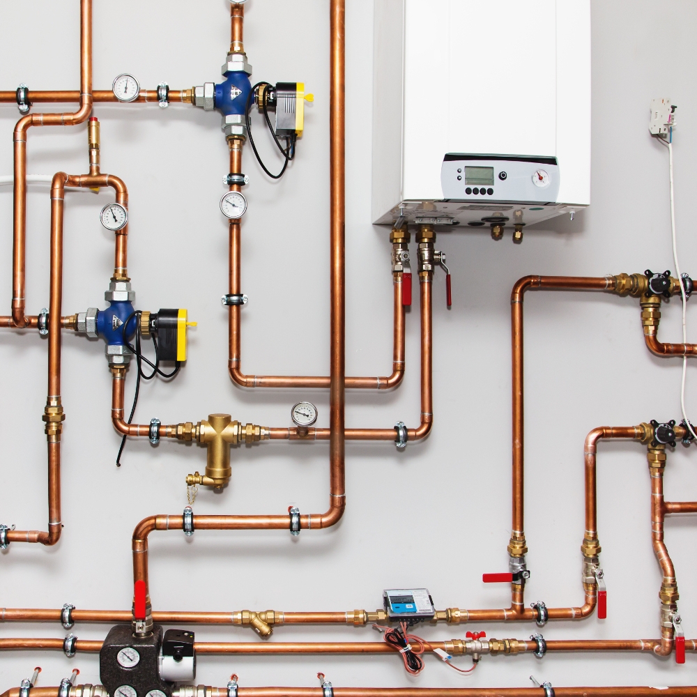 Boiler piping and controls